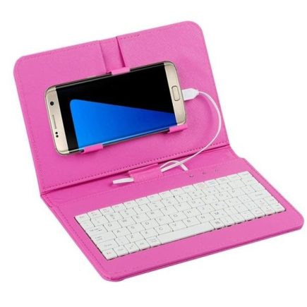 Telefontok billentyűzettel, univerzális telefontok, billentyűzetes mobiltok Rózsaszín