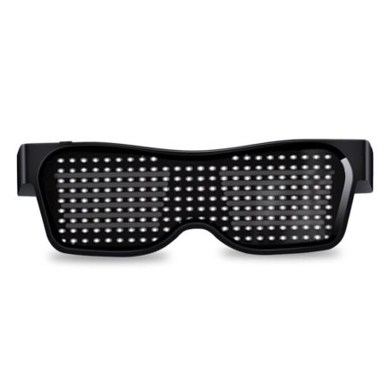 Parti szemüveg, világító szemüveg, LED kijelzős szemüveg Fehér