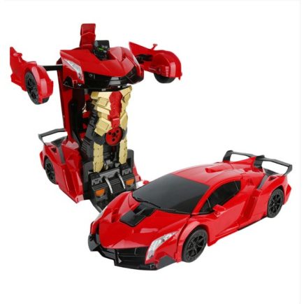 Távirányítós autó, játékautó, robottá alakítható autó Piros