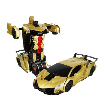 Távirányítós autó, játékautó, robottá alakítható autó Arany