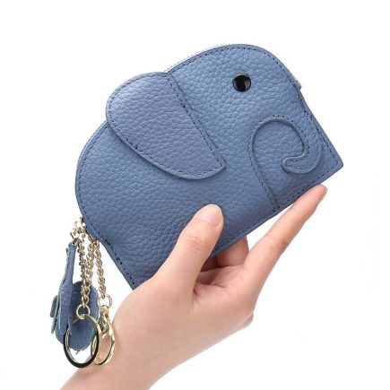 Bőr elefánt pénztárca Kék