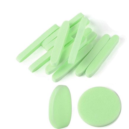 Eldobható kozmetikai szivacs, tömörített arclemosó szivacs (12 db) zöld